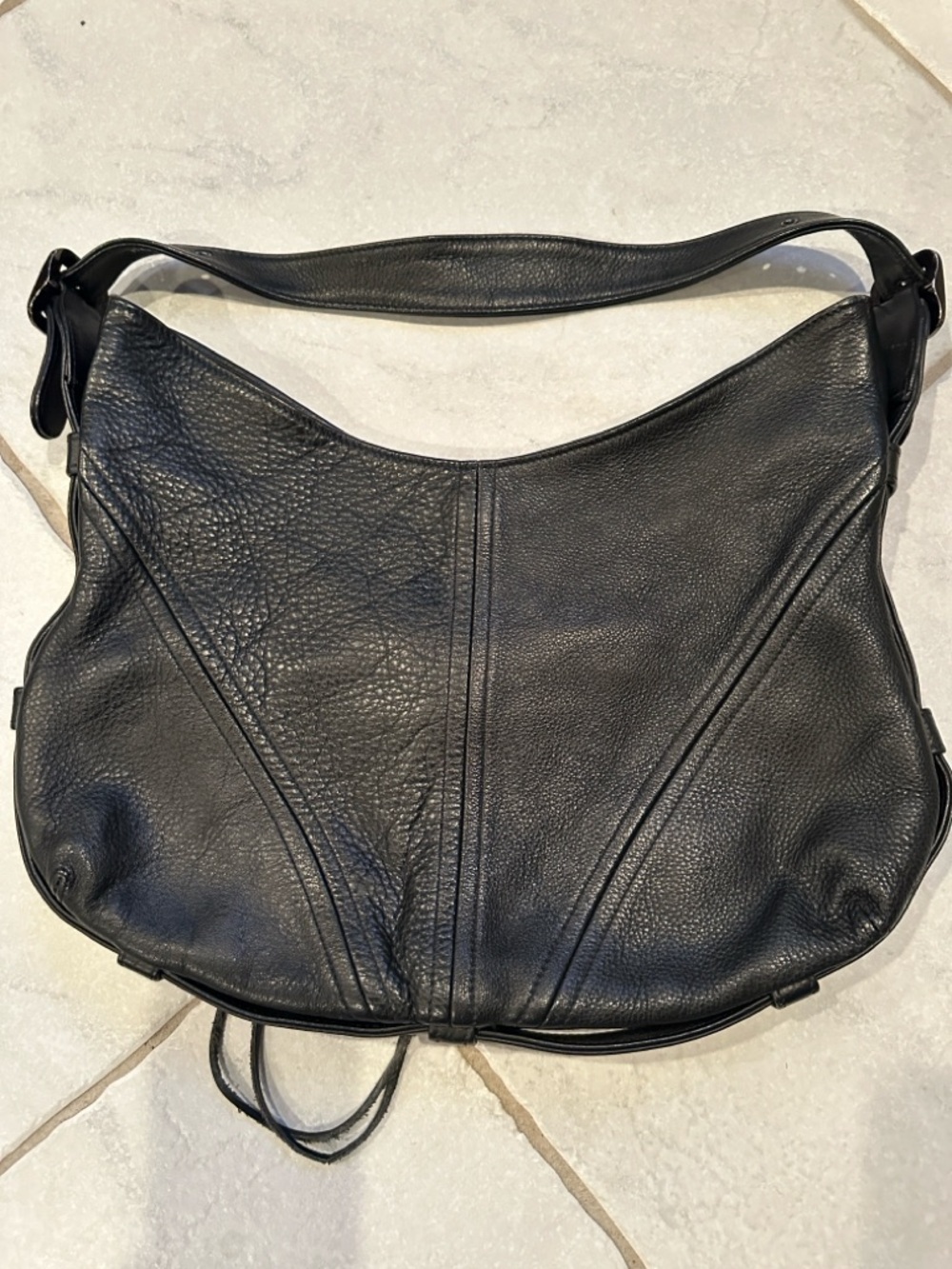 Botkier Black Pebbled Leather Hobo Shoulder Bag - Picture 2 of 7